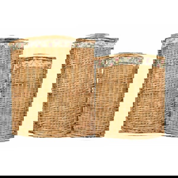Wicker Corner Laundry Basket