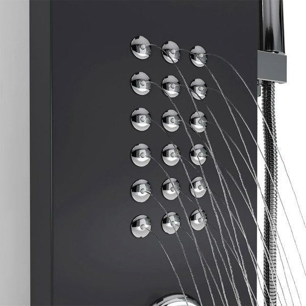 LED Display Shower Panel 5 Function Shower System with Shower Head & Hand Bathroom Shower Living and Home