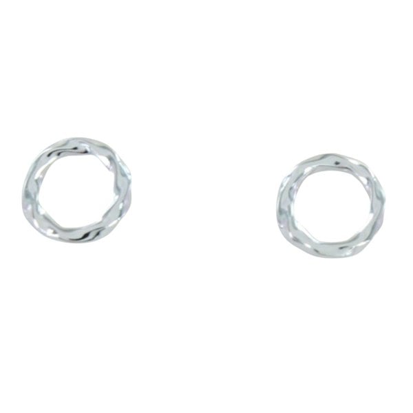 Sterling Silver Twisted Rope Stud Earrings - Reeves & Reeves