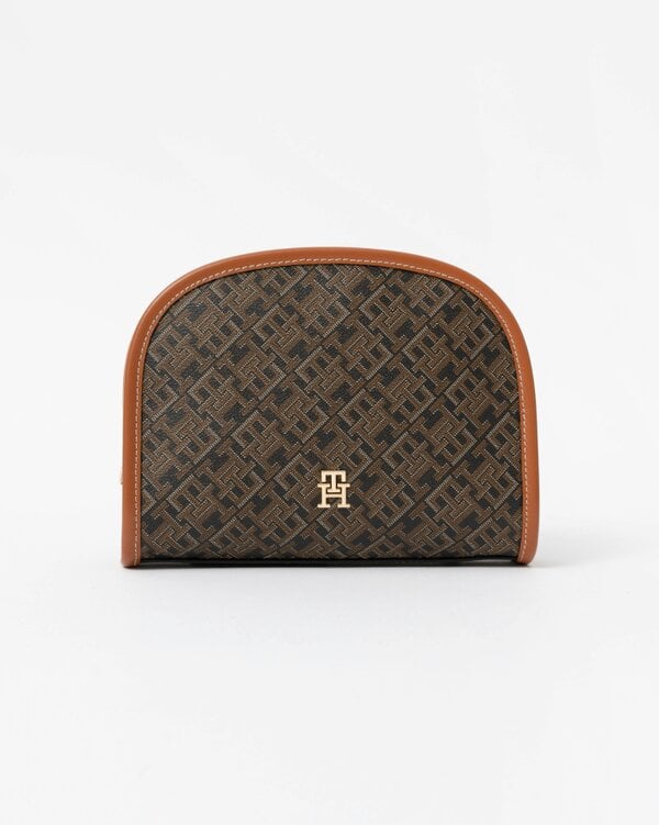 Tommy Hilfiger TH Icon Womens Mono Print Washbag - Black Mix