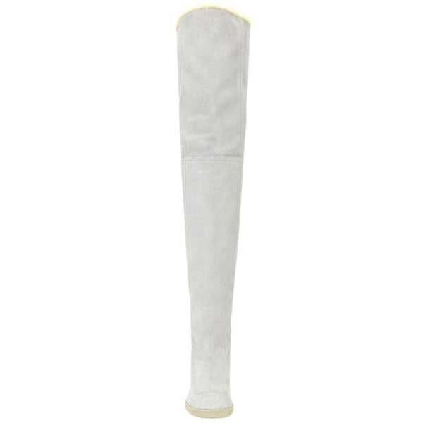 BURBERRY 8074716 Burberry Thigh High Roberta Boots FOAM/BUTTER (Light Grey) THIGH HIGH BOOTS WOMENS UK 3
