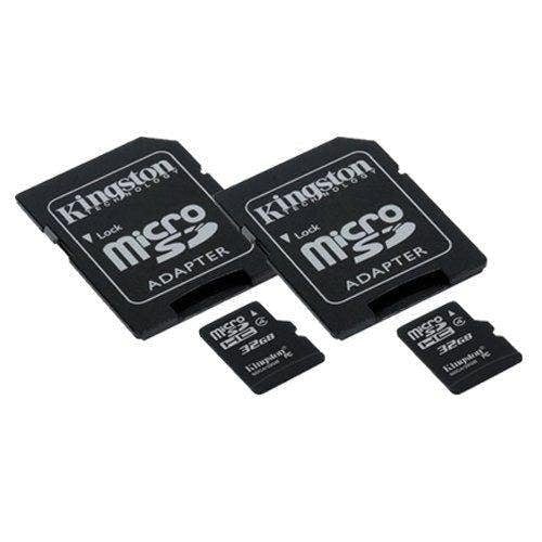 Kingston HTC Desire C Cell Phone Memory Card 2 x 32GB microSDHC Memory Card with SD Adapter (2 Pack)