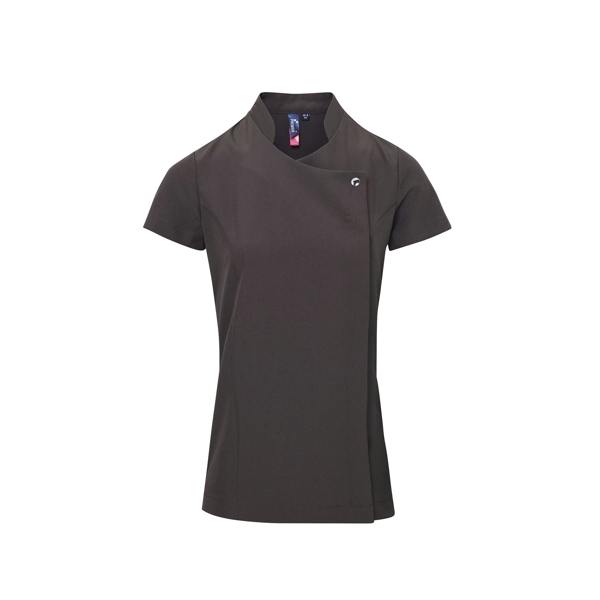Premier Ladies/Womens *Blossom* Tunic / Health Beauty & Spa / Workwear (Pack of 2) - Dark Grey