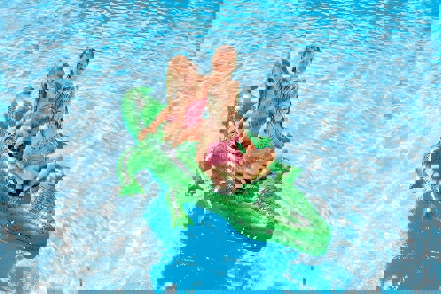 Intex Giant Gator Ride On – Fun & Durable Inflatable Pool Float with Handles