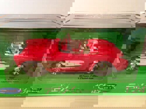 1957 chevrolet corvette convertible red 1:24 scale welly 29393r new