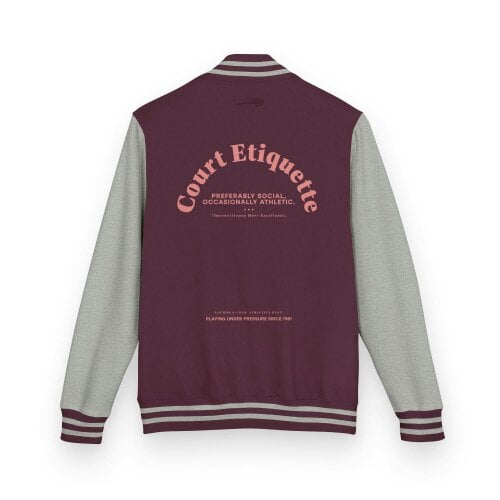 Anchor & Crew Court Etiquette Tennis Club League Cotton Varsity Letterman Jacket