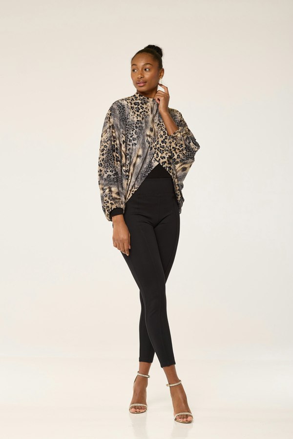 Lioness by TF Glitter Leopard Short Tunic