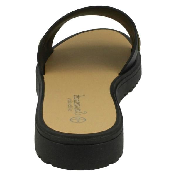 Savannah Ladies Savannah Flat Metal Detail Mules