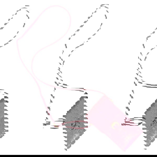 Assots London 'PETRA' Pink Croc Real Leather Mobile Phone Crossbody Bag