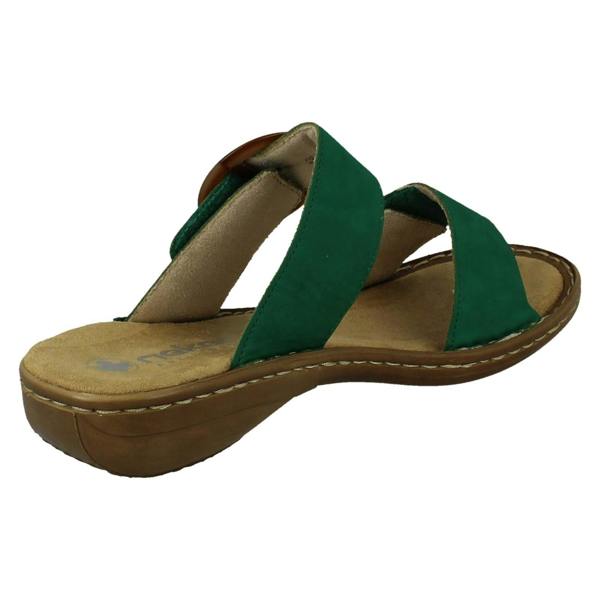 Rieker Ladies Rieker Slip On Adjustable Strap Summer Mules 60894