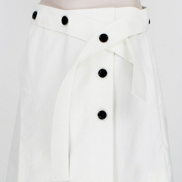 3.1 Phillip Lim structured cotton A-line skirt in an off white tone
