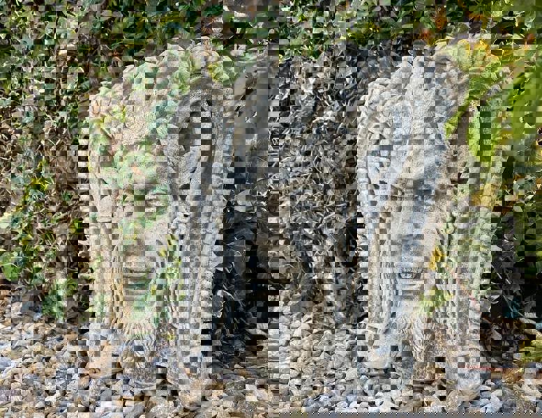 Devil Head Stone Wall Plaque