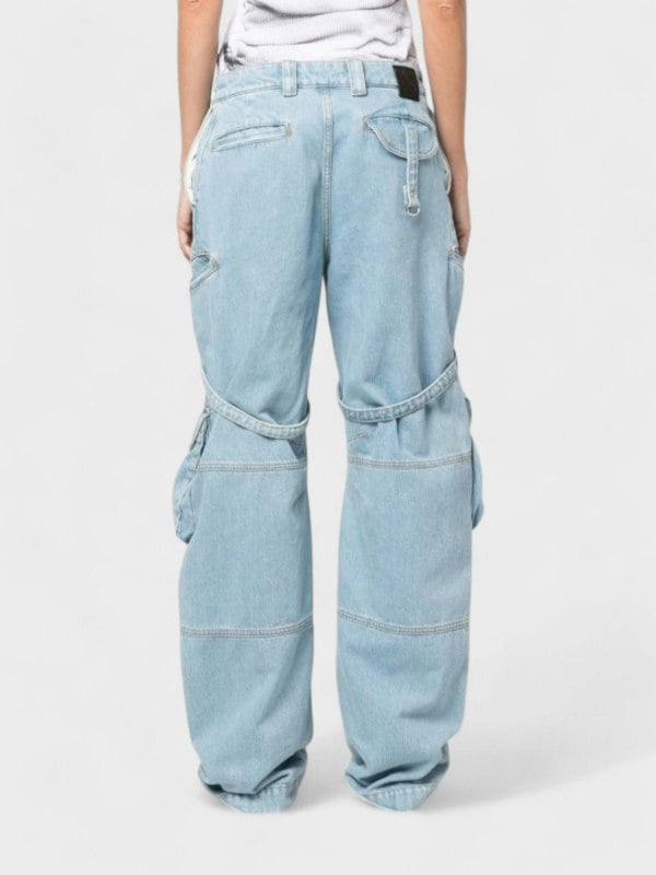 Off - White Bleach Cargo Pocket Over Pant Light Denim - Supplied FashionOff White