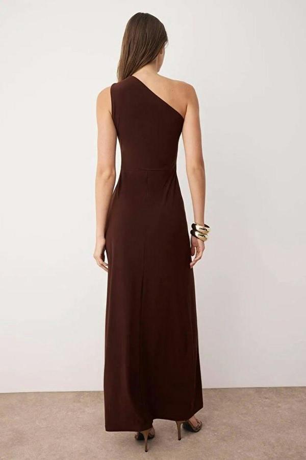 WOVCOR Maxi Evening Dress with Accessory Detail