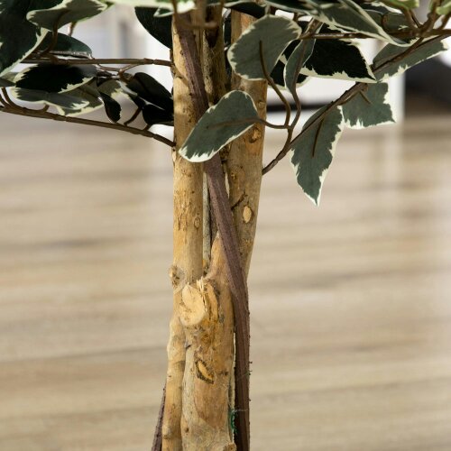 Wyld Haus Nedori Tall Artificial Ficus Style Tree With Realistic Leaf Detail In Pot For Office Interiors