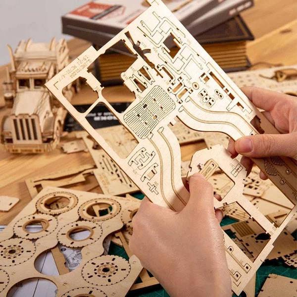 Dyzi 220 Piece Grand Prix Car 3D Wooden Puzzle Model