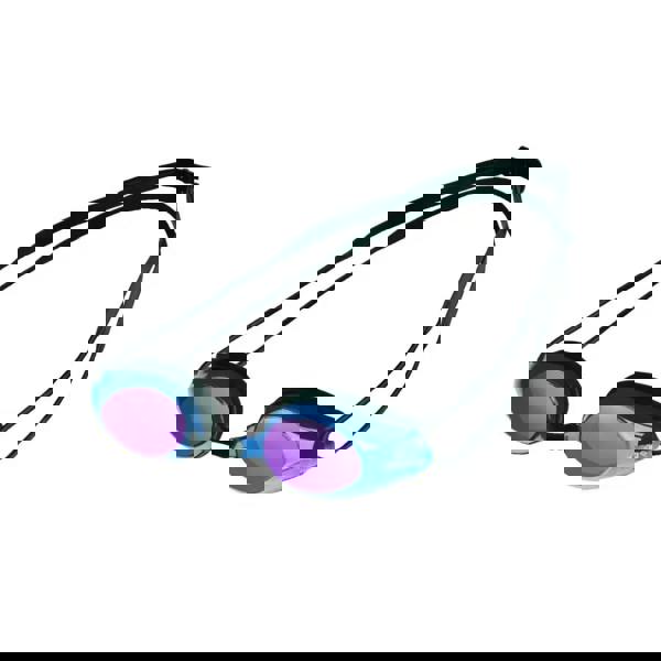 Arena Tracks Mirror Swim Goggles with blue purple low profile mirrored lens