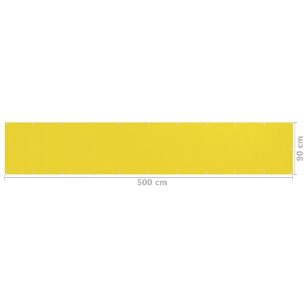Berkfield Balcony Screen Yellow 90x500 cm HDPE