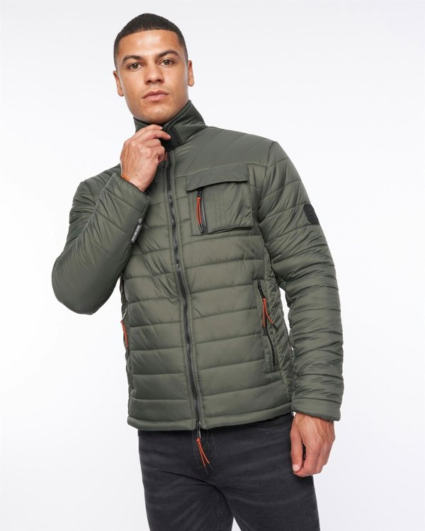 Duck and Cover Carricore Padded Jacket Dark Olive