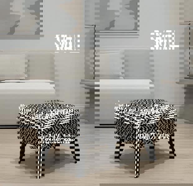 Eden embossed premium pattern Footstool window bay seat pouffe coffee table - ISTOOLS