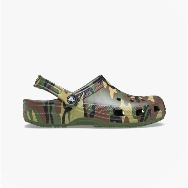 Crocs Crocs CLASSIC CAMOUFLAGE Unisex Adults Clogs Sandals Army Green/Multi