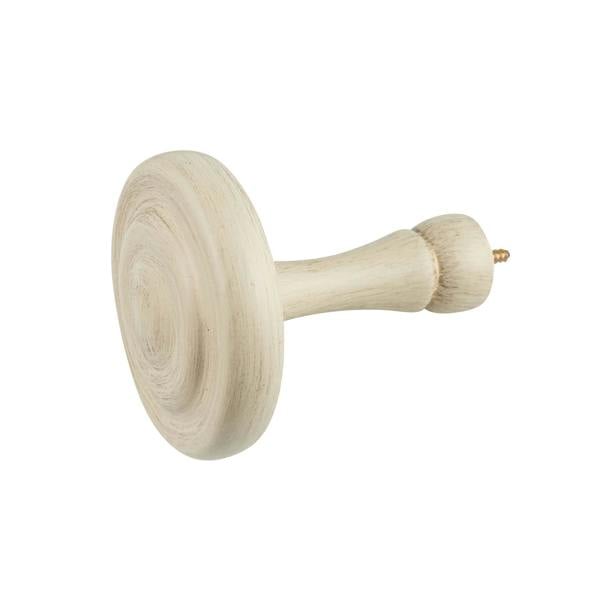 A.Unique Home Ribbed Wooden Curtain Pole with Rings and Fittings, In a Variety of Colours and Sizes (35mm)