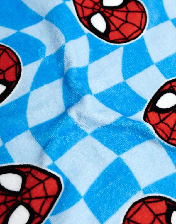 Vanilla Underground Spiderman Boys Blue Character Head Poncho Towel (One Size)