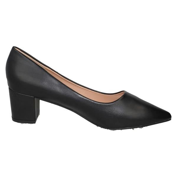 Spot On Ladies Spot On Mid Block Heel Pointed Toe Court Shoes F90127