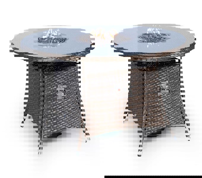 Giardino Fire Pit 4 Seater Round Rattan Dining Table