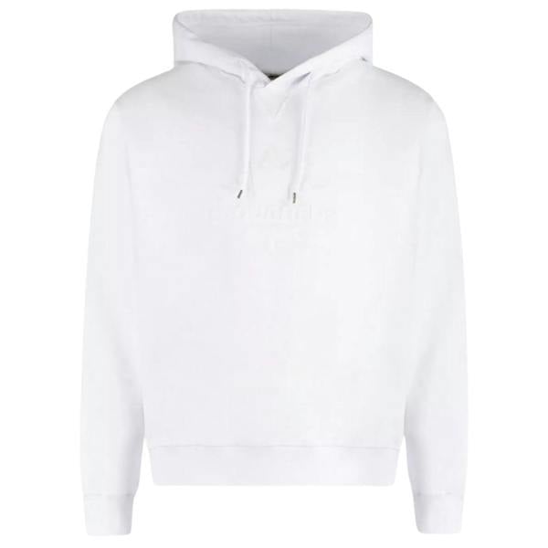 DSQUARED2 Monotone Maple Leaf Logo White Hoodie S