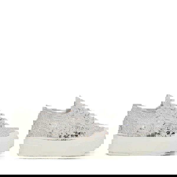 Superga Womens/Ladies 2750 Macramé Trainers - Grey Silver/Avorio
