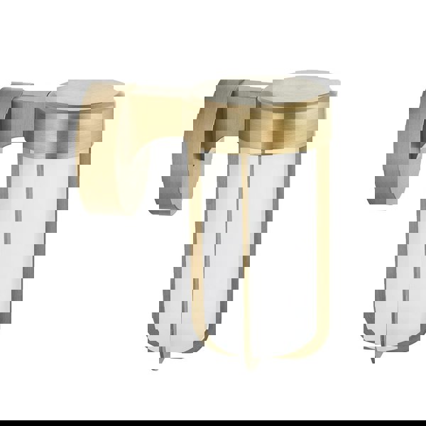 Brushed Gold Outdoor Wall Light & Frosted Glass Shade IP44 Rated 8W LED Module