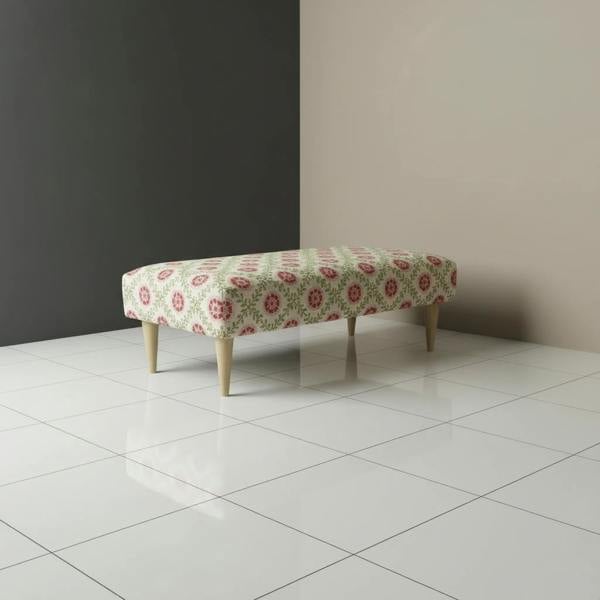 Luxury stitched top ottoman bench for living room décor