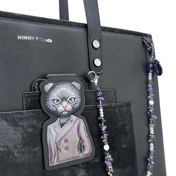 Nimmy Friends Nimmy Magnetic Fashion Series Combo Black Cat Tote Bag Black - N-CXMX-TTBZH-03
