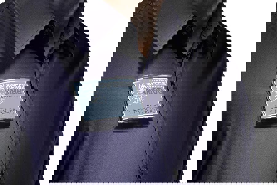 Durable CONVEX Magnetic Name Tag Badge Holders + Inserts | 25 Pack | 40 x 75mm