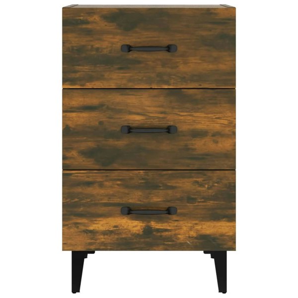 Berkfield Bedside Cabinet Smoked Oak 40x40x66 cm Engineered Wood