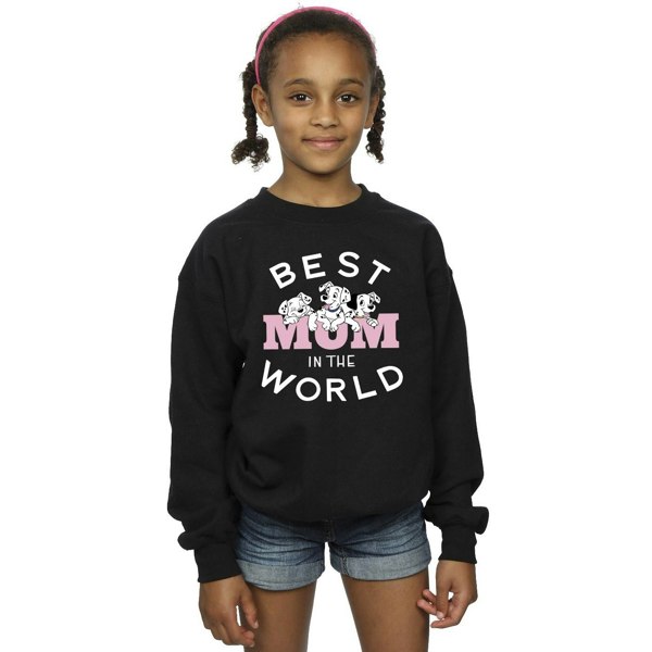 Disney Girls 101 Dalmatians Best Mum In The World Sweatshirt - Black