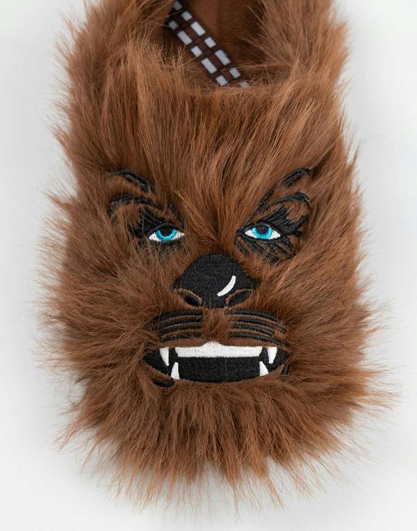 Star Wars Mens Brown Chewbacca Mule Slippers