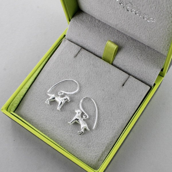 Classic Labrador Silver Drop Earrings - Reeves & Reeves