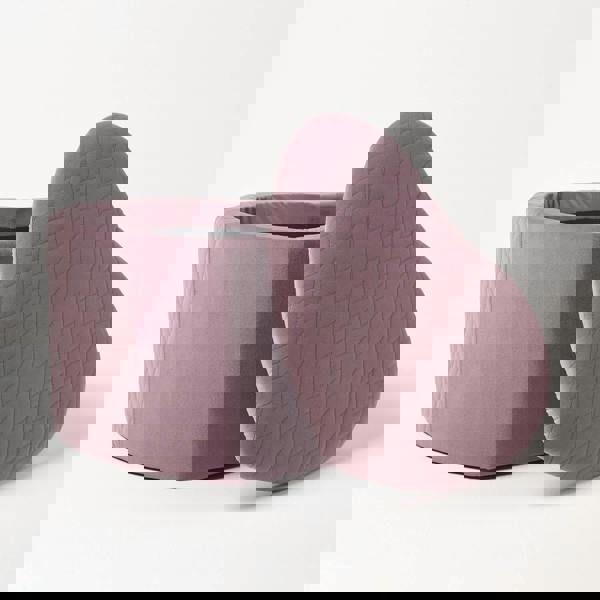 HOMESCAPES Arundel Heart-Shaped Velvet Footstool with Storage