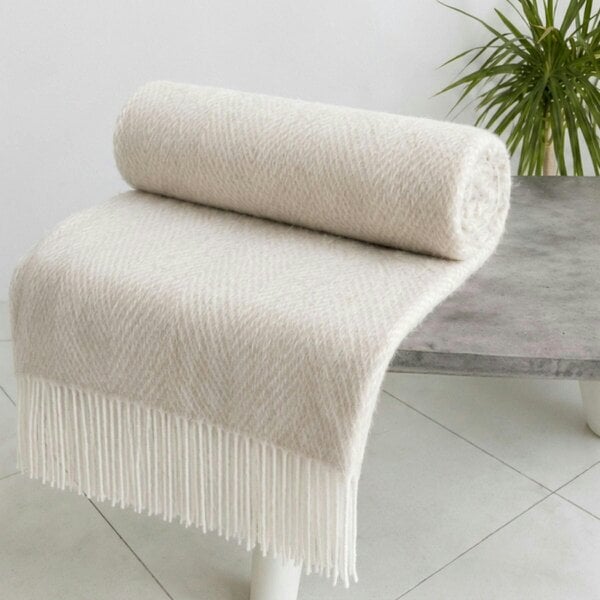 Rapport Faux Mohair Throw Blanket 150x200cm - Natural