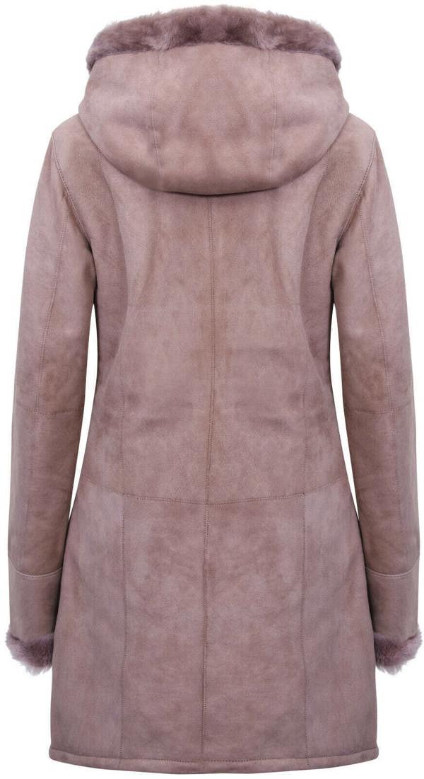 Infinity Leather Womens Suede Merino Sheepskin Parka Coat-Tripoli