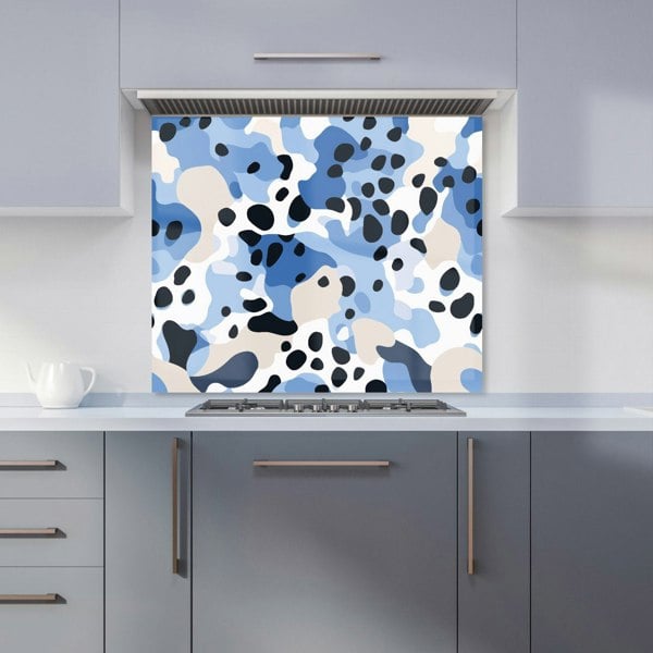 Warren Reed - Designer Blue Camouflage Pattern Kitchen Splashback