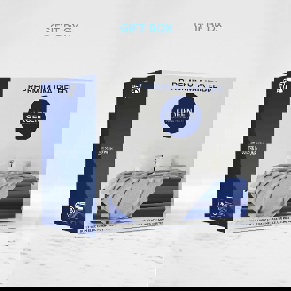 Get Fit Blow Up Air Bed with Built In Electric Pump- Free Pillow - Elevated Air Mattress - King