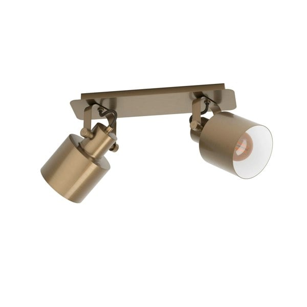 EGLO Southery 2-Light Bronzed Steel Ceiling Spotlight