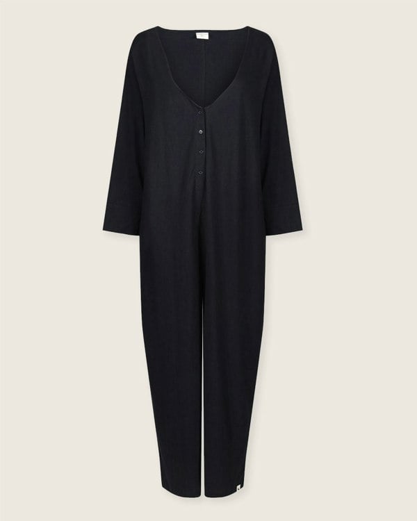 Mai Black V-Neck Jumpsuit- image 4
