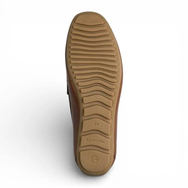 Tamaris Men's Brown Leather Moccasin Loafers