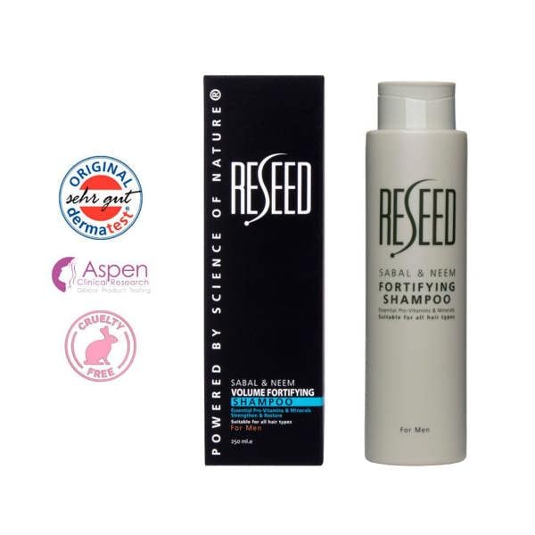 RESEED Sabal and Neem Fortifying Shampoo for Men - Reseed Hair Loss Range for Men and Women