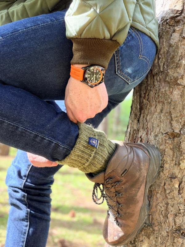 Jemsox British Wool Boot Socks – Dark Apple | 100% British Wool Luxury Boot Socks