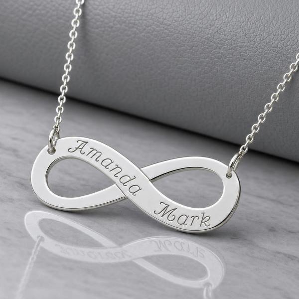 Christopher James of London 9ct White Gold Infinity Necklace